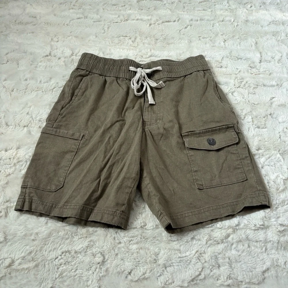 Upwest Men's Size XS Green Hemp Blend Drawstring Shorts
